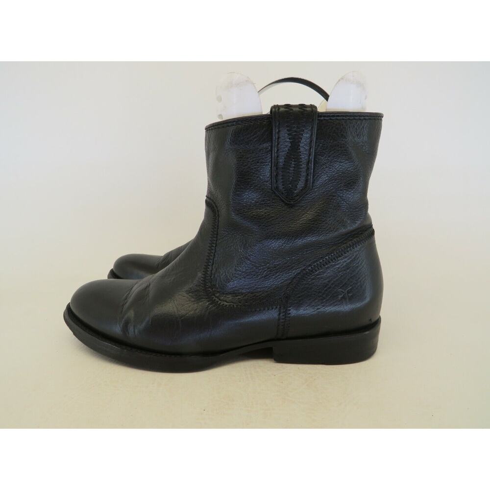 Frye Black Leather Ankle Riding Fashion Boots Bootie Womens Size 6 B
